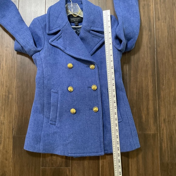 J Crew Petite Stadium Cloth By Nello Gori Women’s Wool Blend Pea Coat Size 0P - Picture 8 of 9